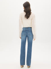 Rhinestone Straight Leg Jeans