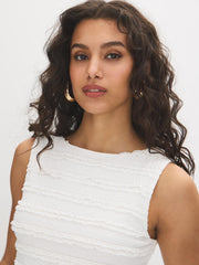 Sleeveless Textured Peplum Top