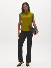 Straight Leg Pants with Button Tabs