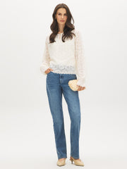 Rhinestone Straight Leg Jeans