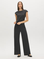 Textured Dolman Sleeve Asymmetrical Top