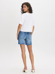 Cotton Scarf Print Tie-Front Tee
