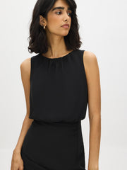 Sleeveless Midi Dress with Slit
