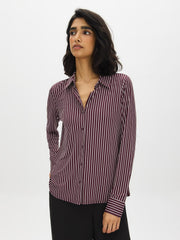 Striped Button-Up Blouse