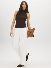 Sleeveless Halter Mock Neck Top