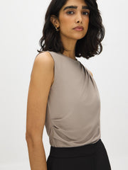 Sleeveless Crew Neck Top