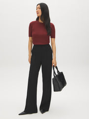 Ribbed Crew Neck Sweater