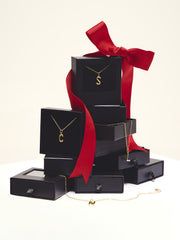Boxed 'M' Initial Necklace