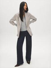 Ruched Sleeve Blazer
