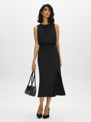 Sleeveless Midi Dress with Slit