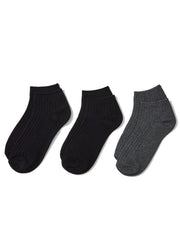 3-Pack Ribbed Ankle Socks