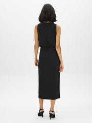 Sleeveless Midi Dress with Slit