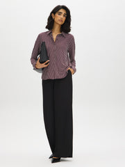 Striped Button-Up Blouse