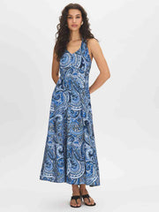 Paisley Print Halter Maxi Dress