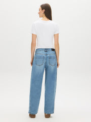 Barrel Wide-Leg Denim Pant