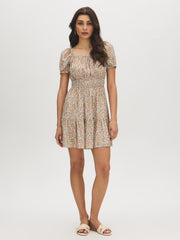 Floral Print Tiered Mini Dress