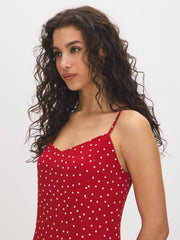 Polka Dot Chiffon Mini Dress