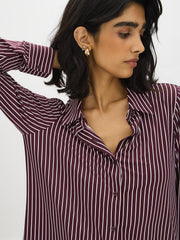 Striped Button-Up Blouse