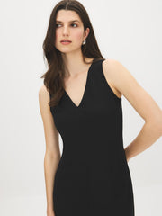 V-Neck Sleeveless Knit Dress